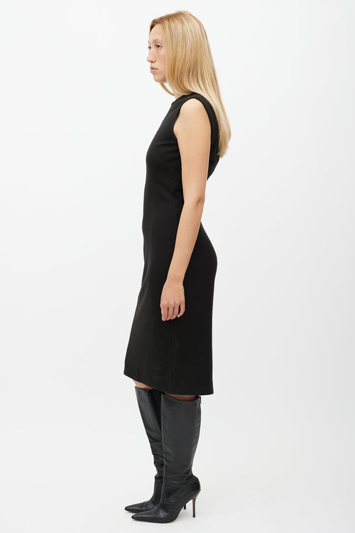Dolce & Gabbana Black Knit Midi Dress