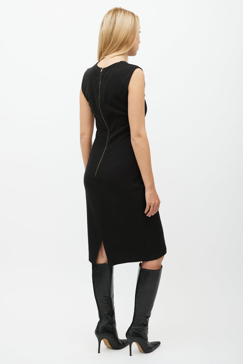 Dolce & Gabbana Black Knit Midi Dress