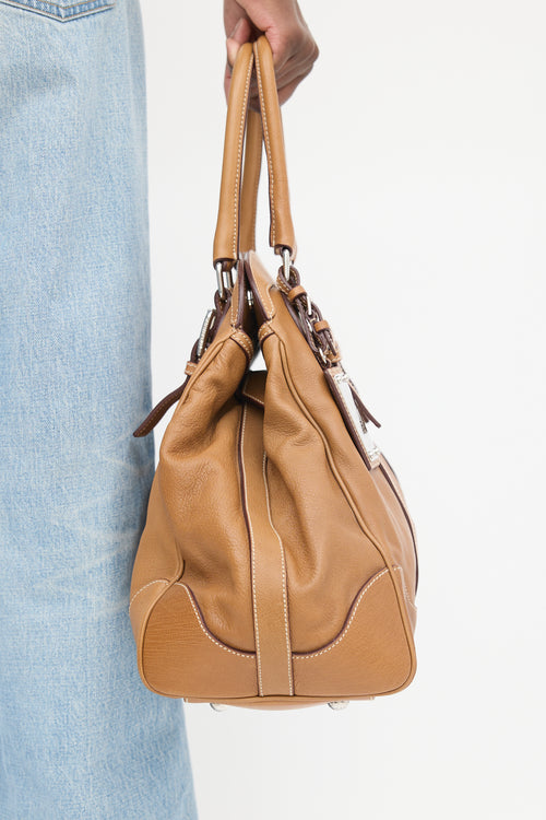Dolce & Gabbana Brown Leather Miss Romantique  Bag