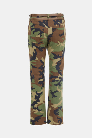 Dior SS 2001 Belted Camo Pant