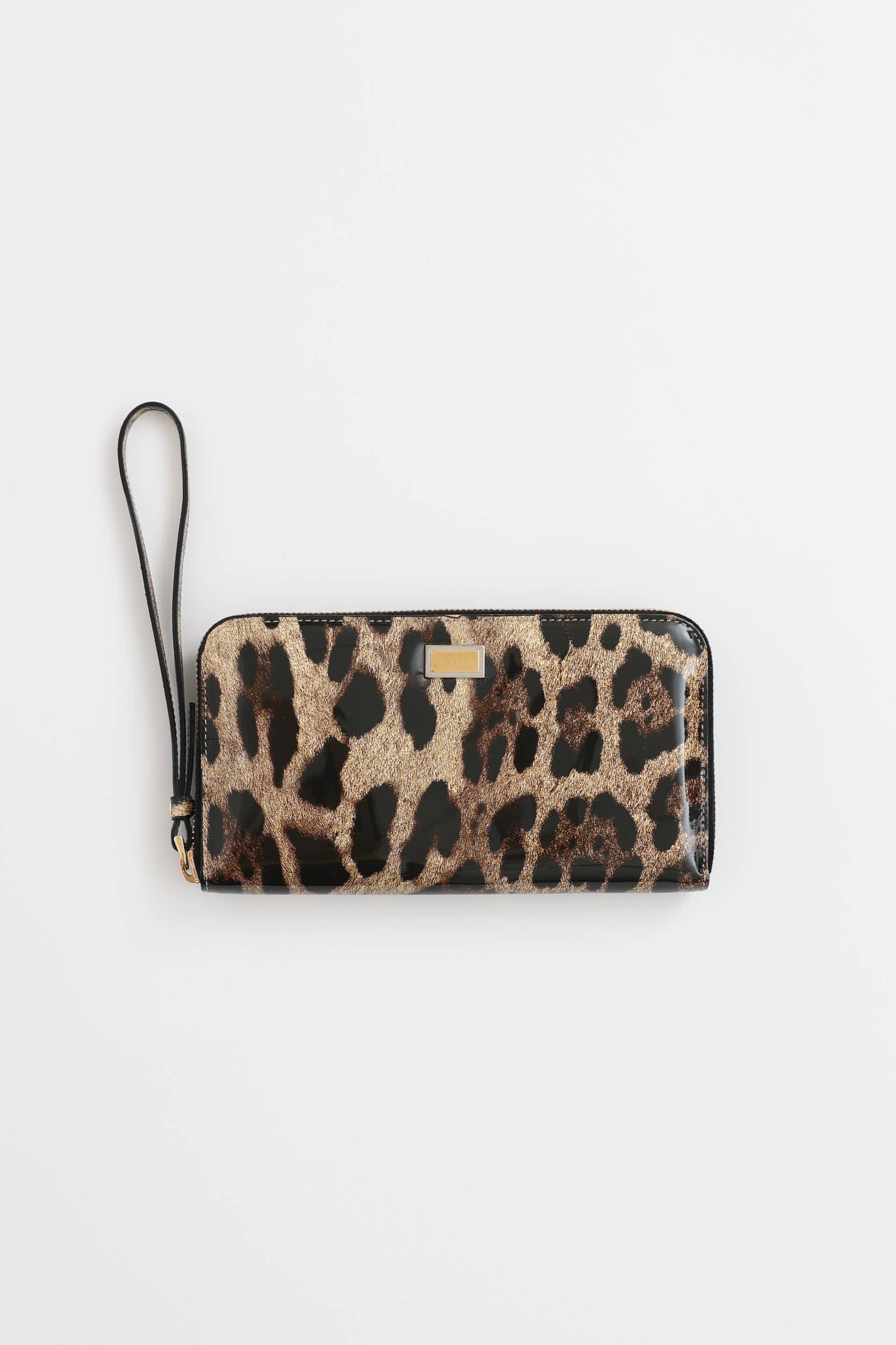 Dolce & Gabbana Patent Leather Patterned Clutch
