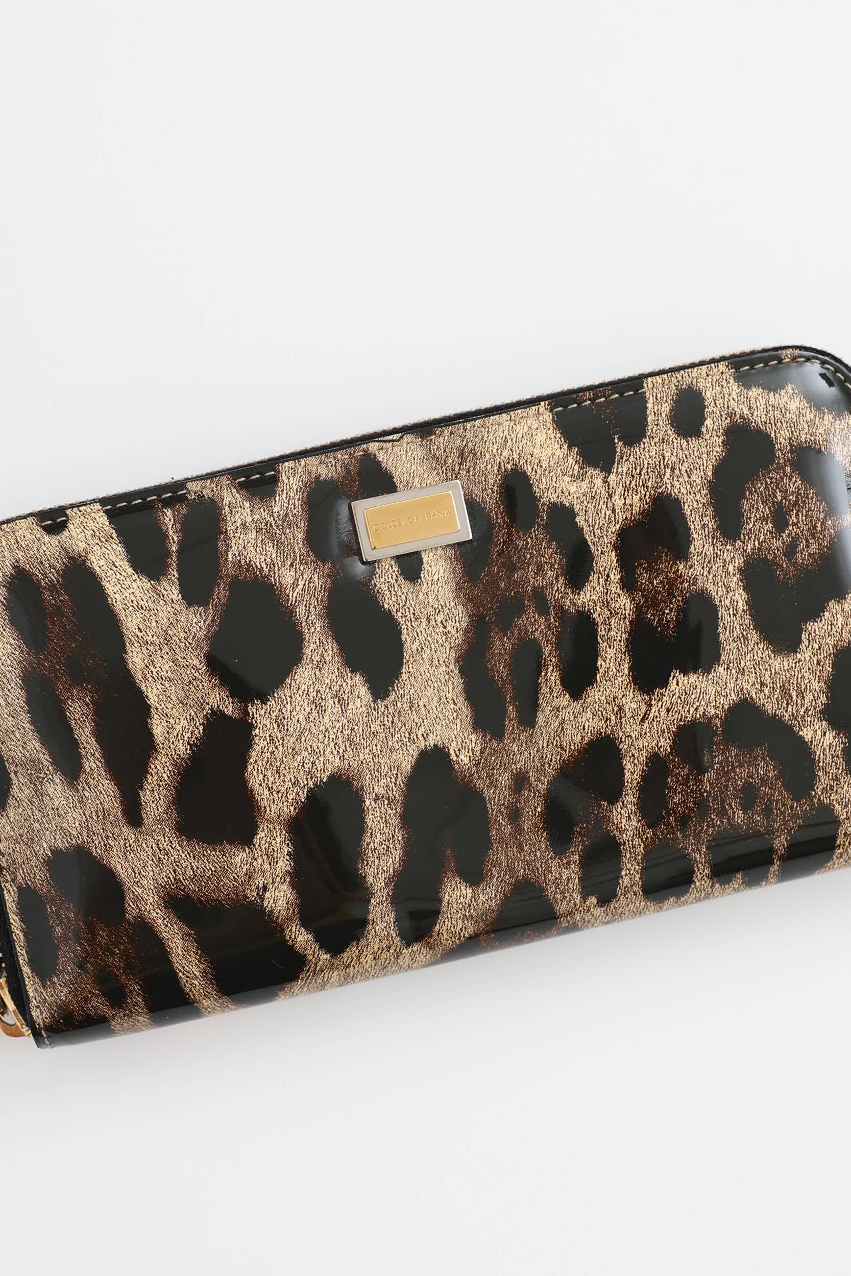 Dolce & Gabbana Patent Leather Patterned Clutch
