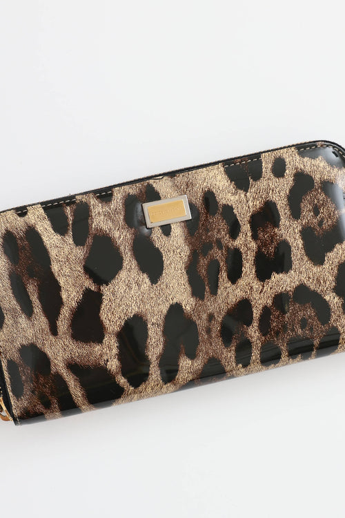 Dolce & Gabbana Patent Leather Patterned Clutch