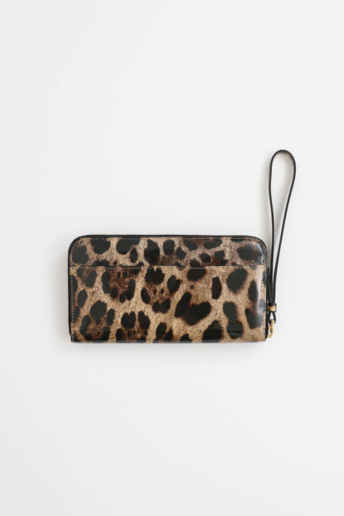 Dolce & Gabbana Patent Leather Patterned Clutch