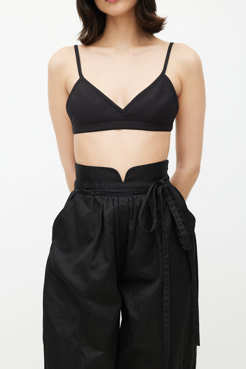 Dolce & Gabbana Black Belted Gathered Trouser