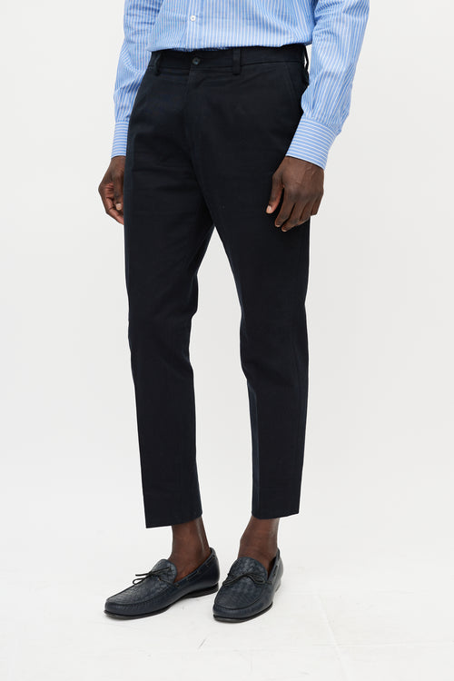 Dolce & Gabbana Black Buttoned Waist Trouser