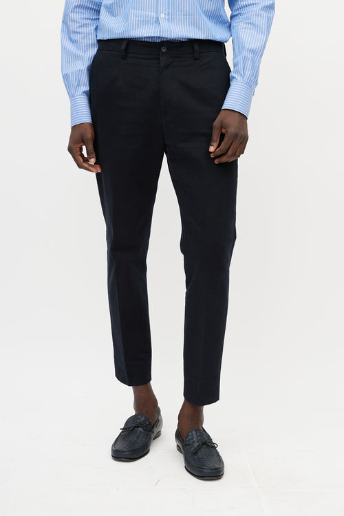 Dolce & Gabbana Black Buttoned Waist Trouser