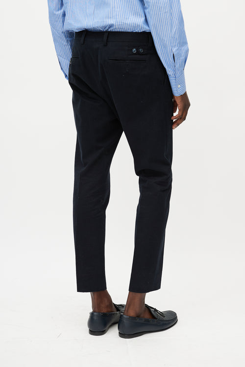 Dolce & Gabbana Black Buttoned Waist Trouser