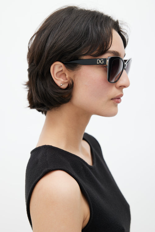 Dolce & Gabbana Black DG4216 Oversized Sunglasses