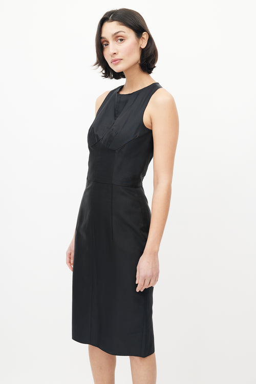 Dolce & Gabbana Black Darted Bust Dress
