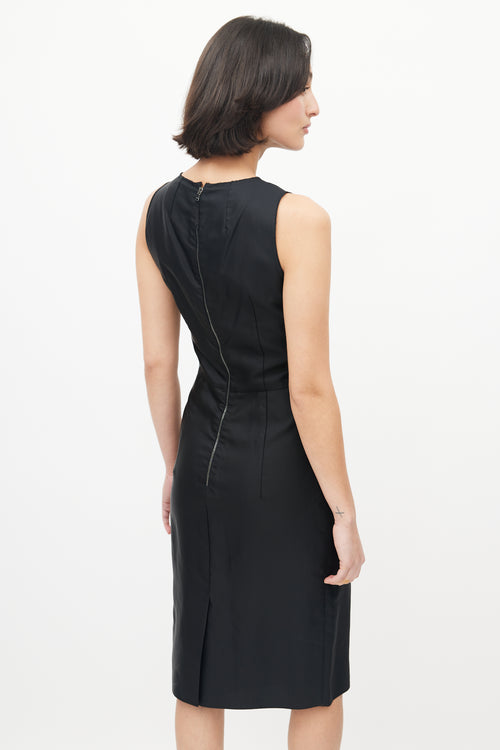 Dolce & Gabbana Black Darted Bust Dress