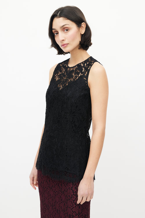 Dolce & Gabbana Black Lace Top