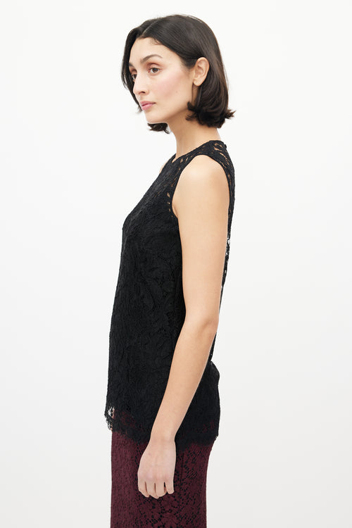 Dolce & Gabbana Black Lace Top