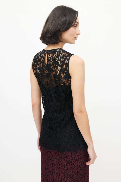 Dolce & Gabbana Black Lace Top