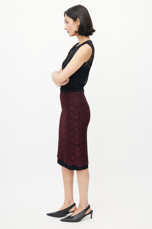 Dolce & Gabbana Black Lace Top