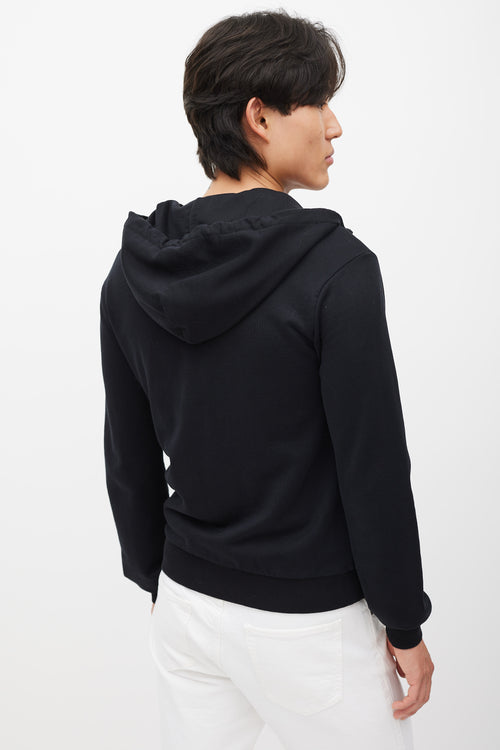 Dolce & Gabbana Black & Multicolour Cowboy Embroidered Hoodie