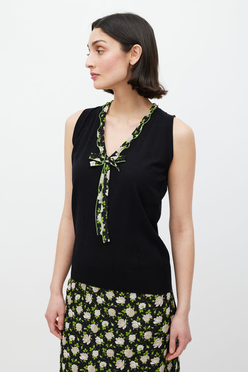 Dolce & Gabbana Black & Multicolour Floral Co-Ord Set