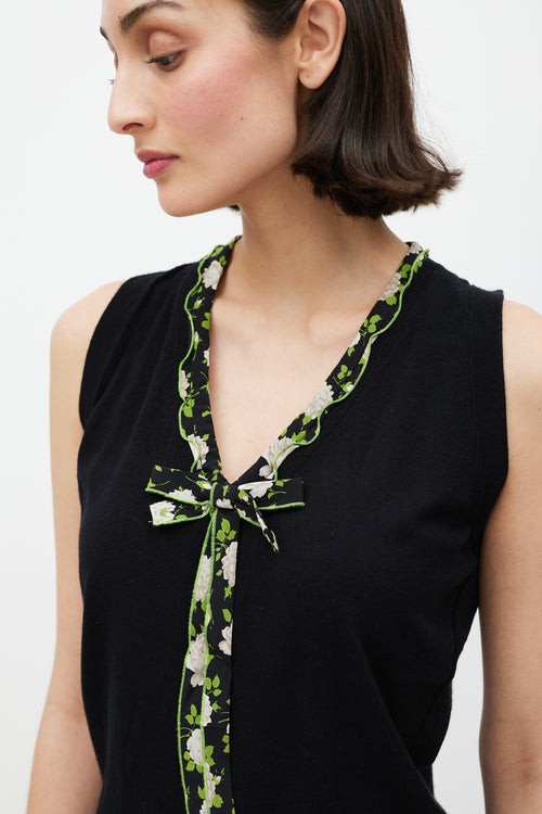 Dolce & Gabbana Black & Multicolour Floral Co-Ord Set