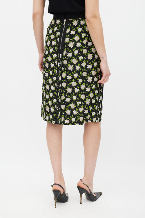 Dolce & Gabbana Black & Multicolour Floral Co-Ord Set