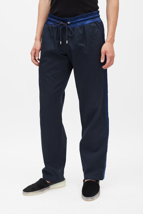 Dolce & Gabbana Black & Navy Drawstring Trouser