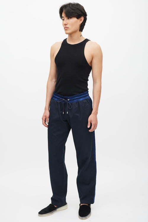 Dolce & Gabbana Black & Navy Drawstring Trouser
