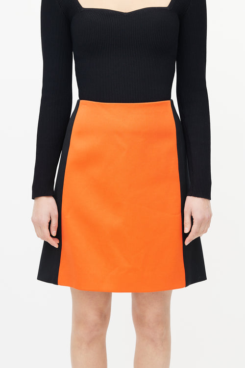 Dolce & Gabbana Black & Orange Skirt