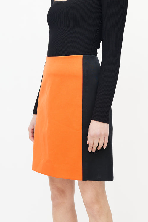 Dolce & Gabbana Black & Orange Skirt