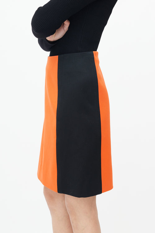 Dolce & Gabbana Black & Orange Skirt