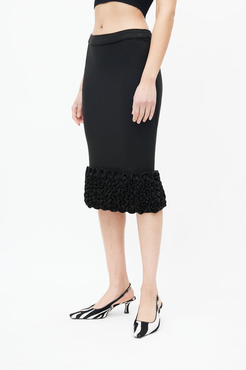 Dolce & Gabbana Black Ruffled Skirt