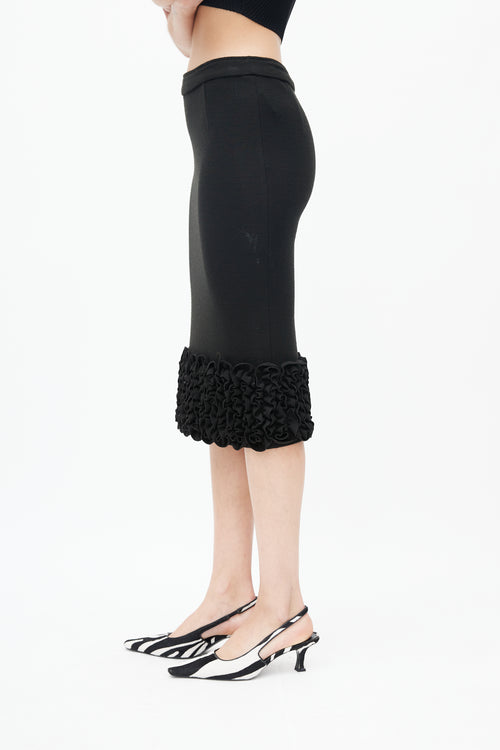 Dolce & Gabbana Black Ruffled Skirt