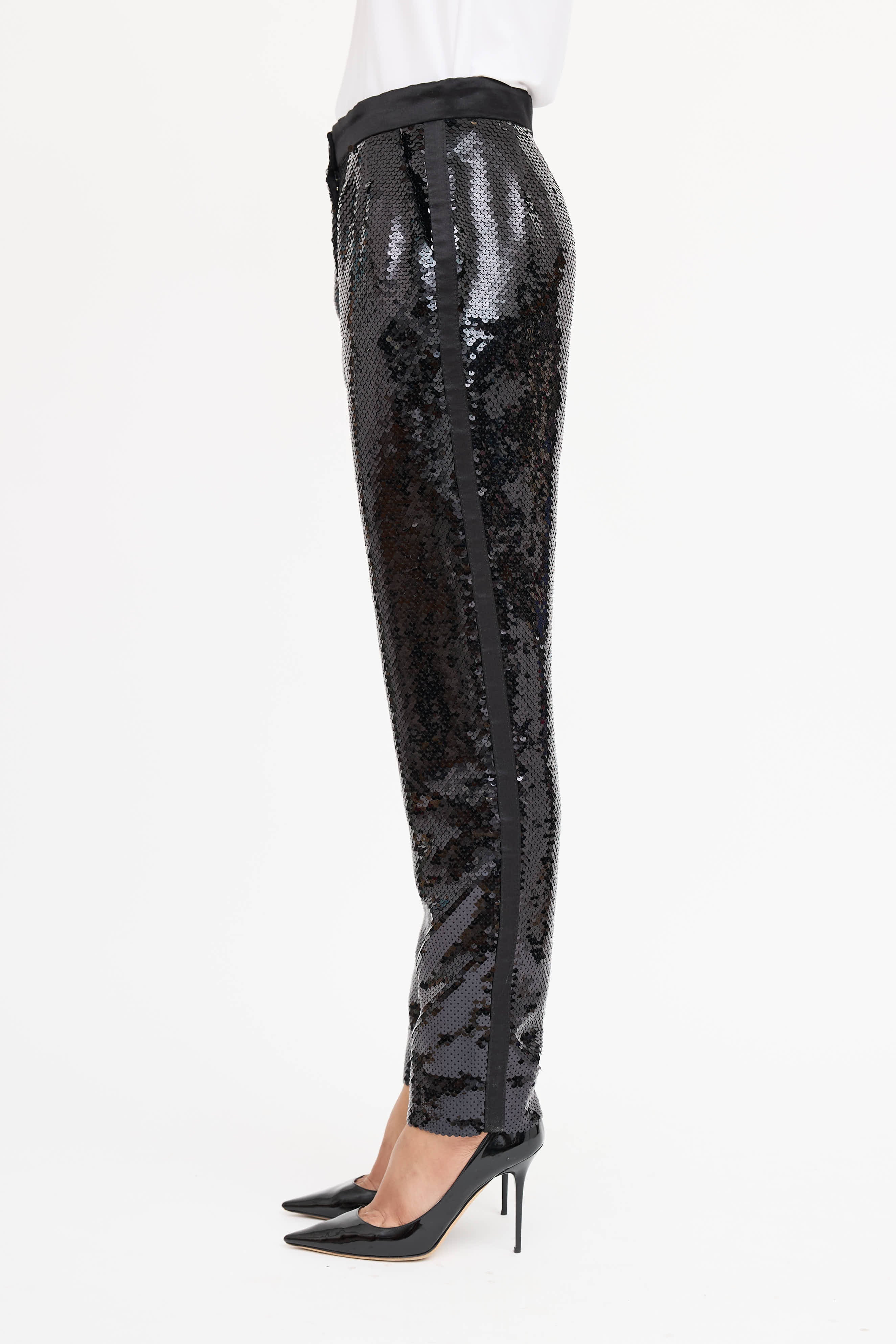  Dolce & Gabbana black sequin pant 