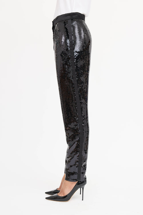  Dolce & Gabbana black sequin pant 