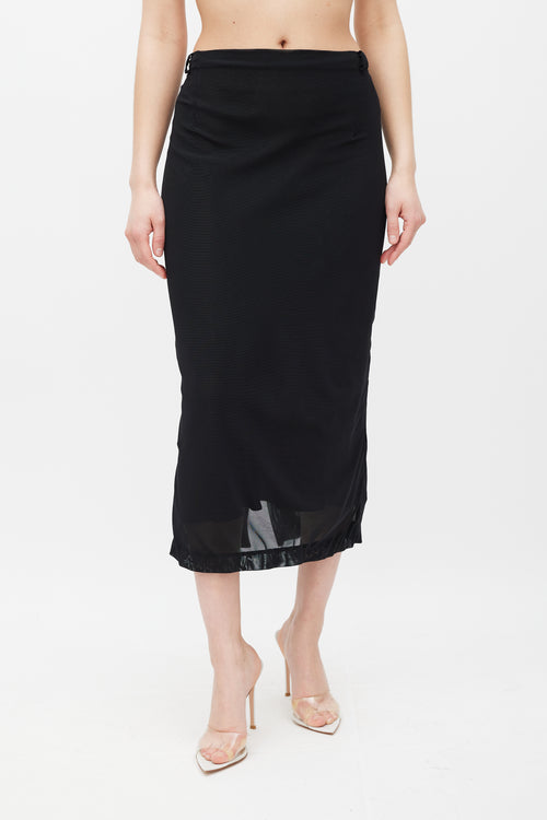 Dolce & Gabbana Black Sheer Mesh Skirt