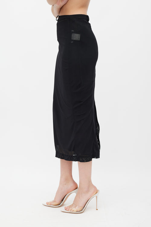 Dolce & Gabbana Black Sheer Mesh Skirt