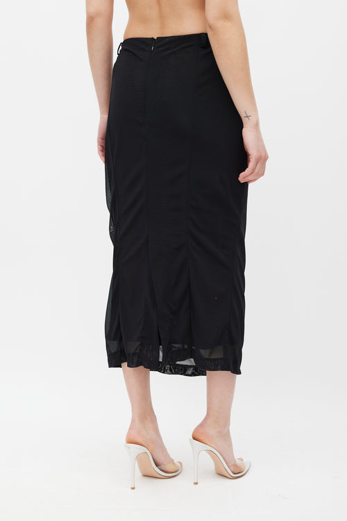 Dolce & Gabbana Black Sheer Mesh Skirt
