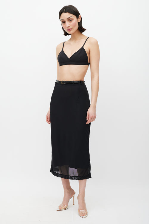 Dolce & Gabbana Black Sheer Mesh Skirt