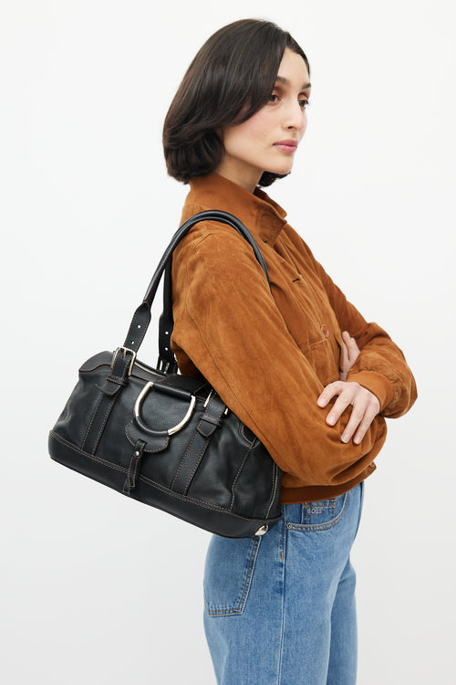 Dolce & Gabbana Black & Silver Miss Perfect Buckle Bag
