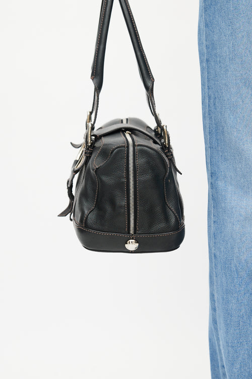Dolce & Gabbana Black & Silver Miss Perfect Buckle Bag