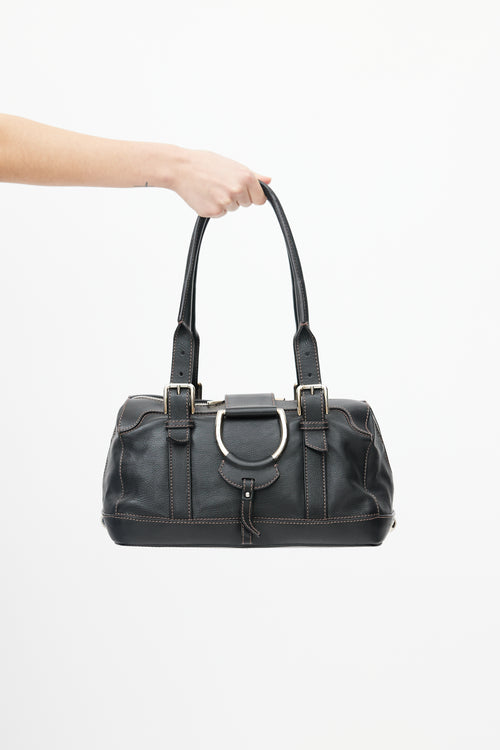 Dolce & Gabbana Black & Silver Miss Perfect Buckle Bag