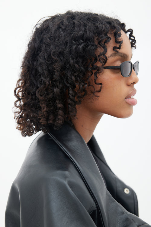 Dolce & Gabbana Black Small Rectangle Sunglasses