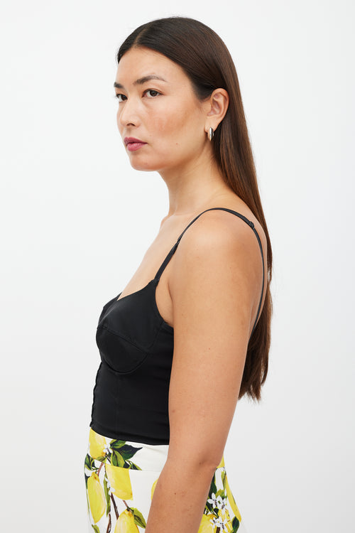 Dolce & Gabbana Black Structured Bustier Top