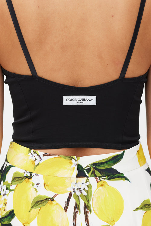 Dolce & Gabbana Black Structured Bustier Top