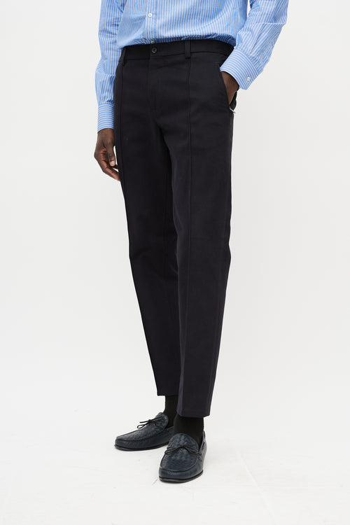 Dolce & Gabbana Black Thick Cotton Trouser