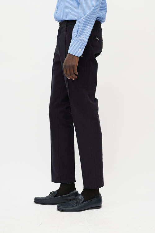 Dolce & Gabbana Black Thick Cotton Trouser