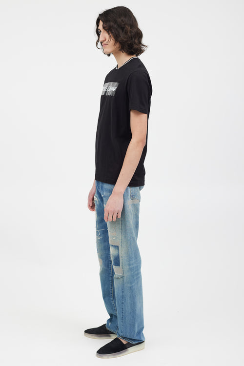 Dolce & Gabbana Black & White Logo Print T-Shirt