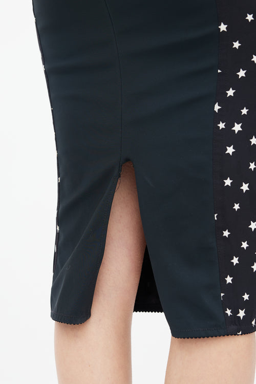 Dolce & Gabbana Black & White Star Skirt