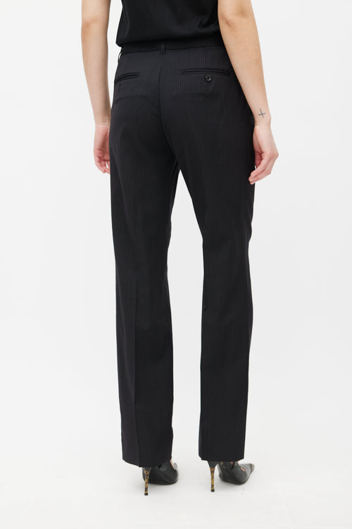 Dolce & Gabbana Black Wool Pinstripe Two Piece Suit
