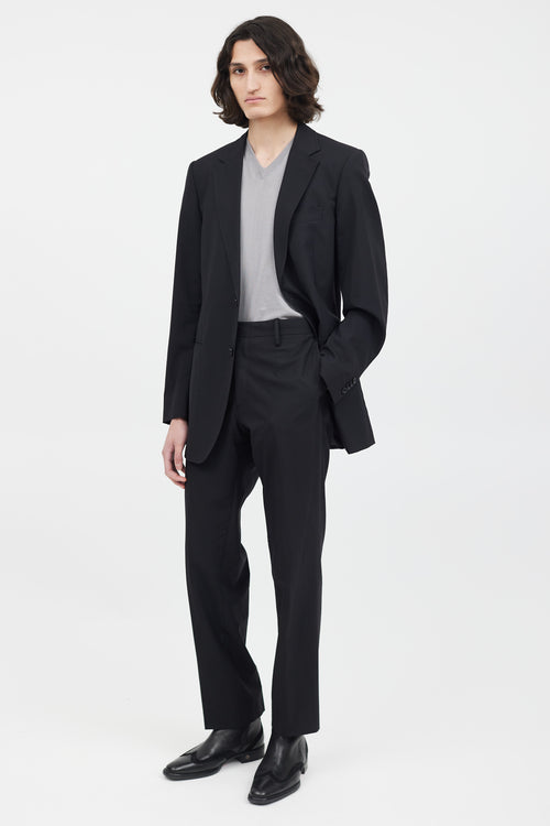 Dolce & Gabbana Black Wool Two Piece Suit