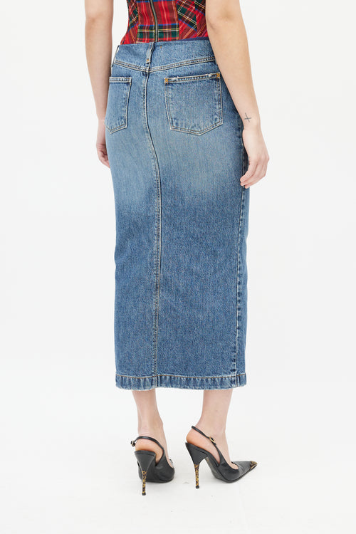 Dolce & Gabbana Blue Medium Wash Pencil Skirt