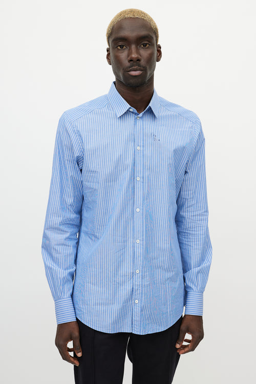 Dolce & Gabbana Blue & White Stripe Shirt